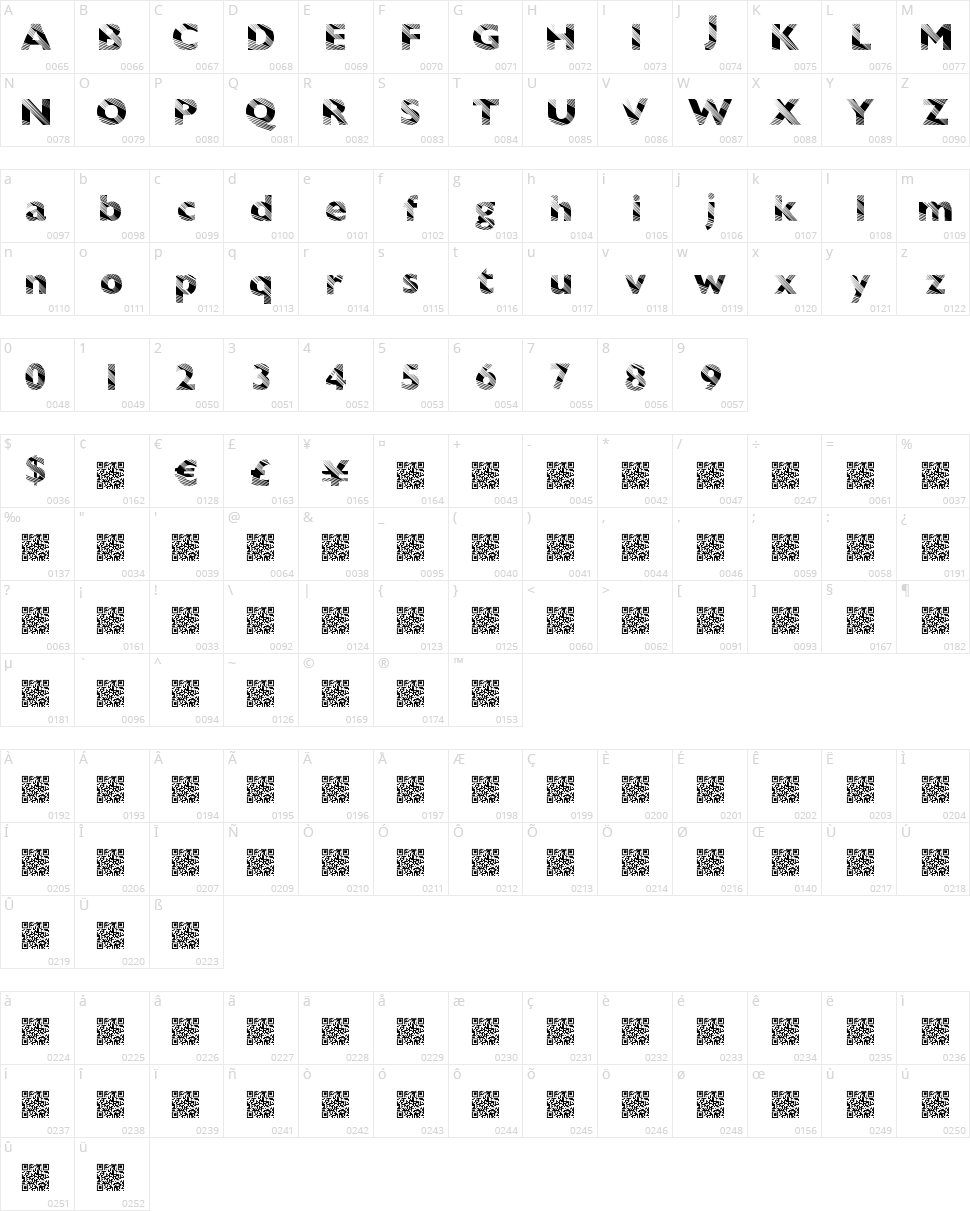 Sunrise Disco Character Map