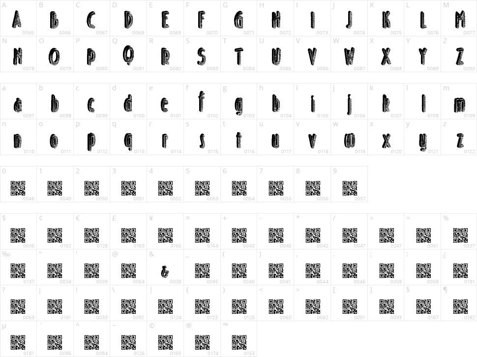 Sunset Break Character Map