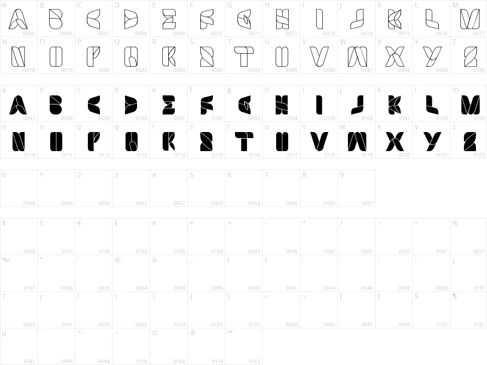 Swimmer Browser Character Map