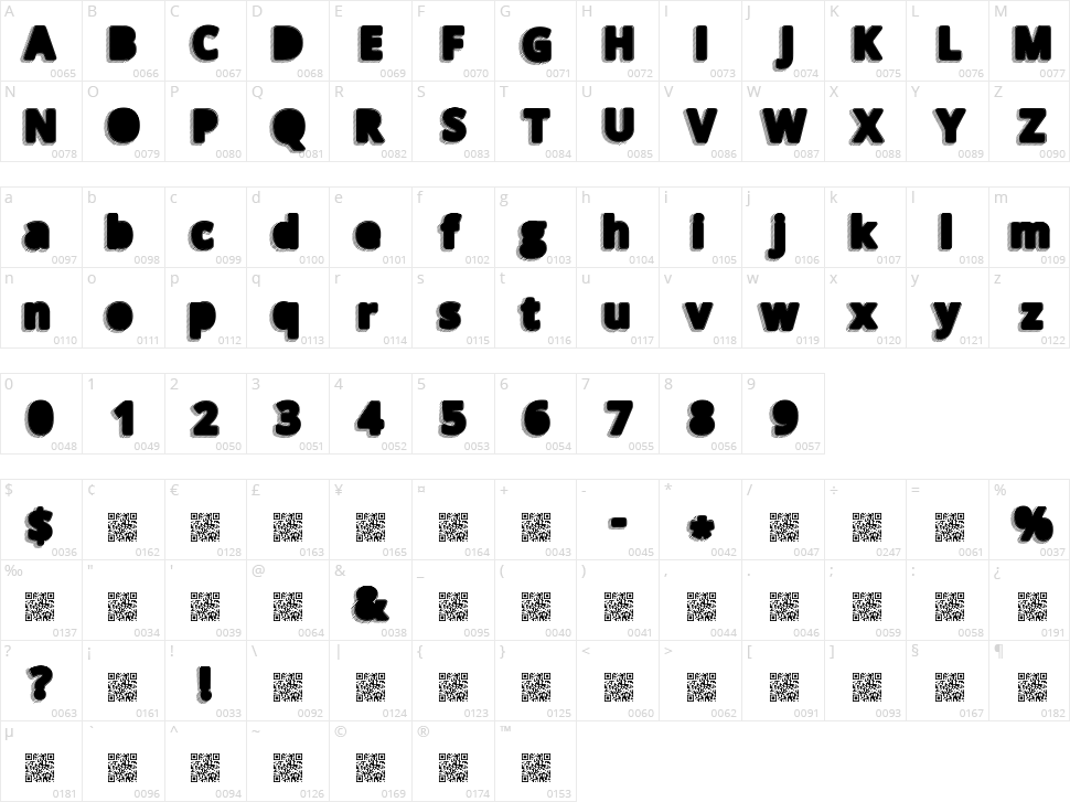Taken Black Character Map