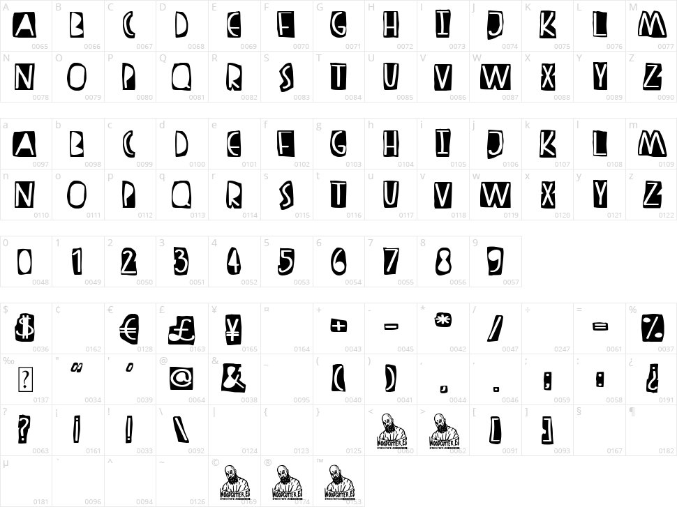 Tarraco Nacional Character Map