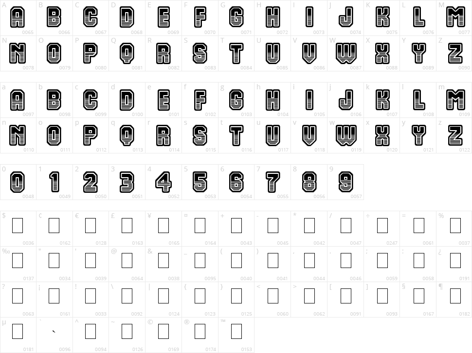Team 401 Character Map
