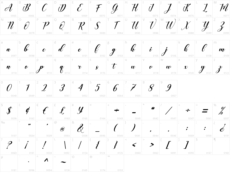 The Purple Love Character Map