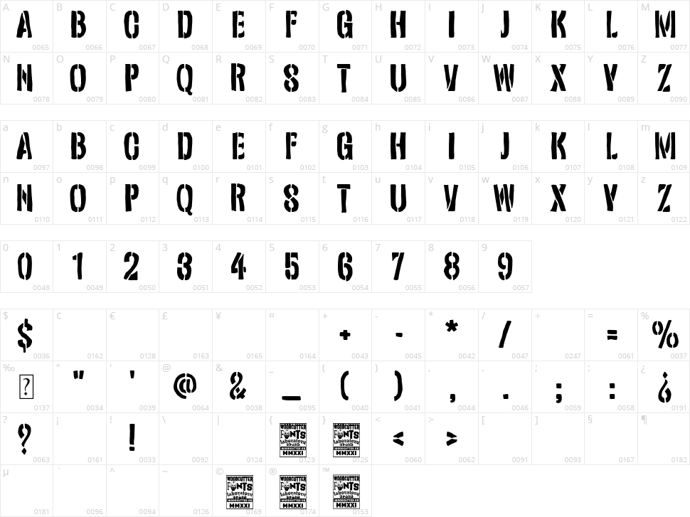 The School Army Character Map