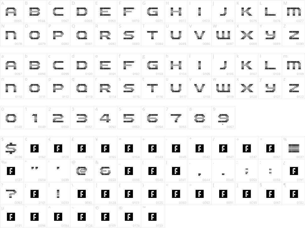 The 2K12 Character Map