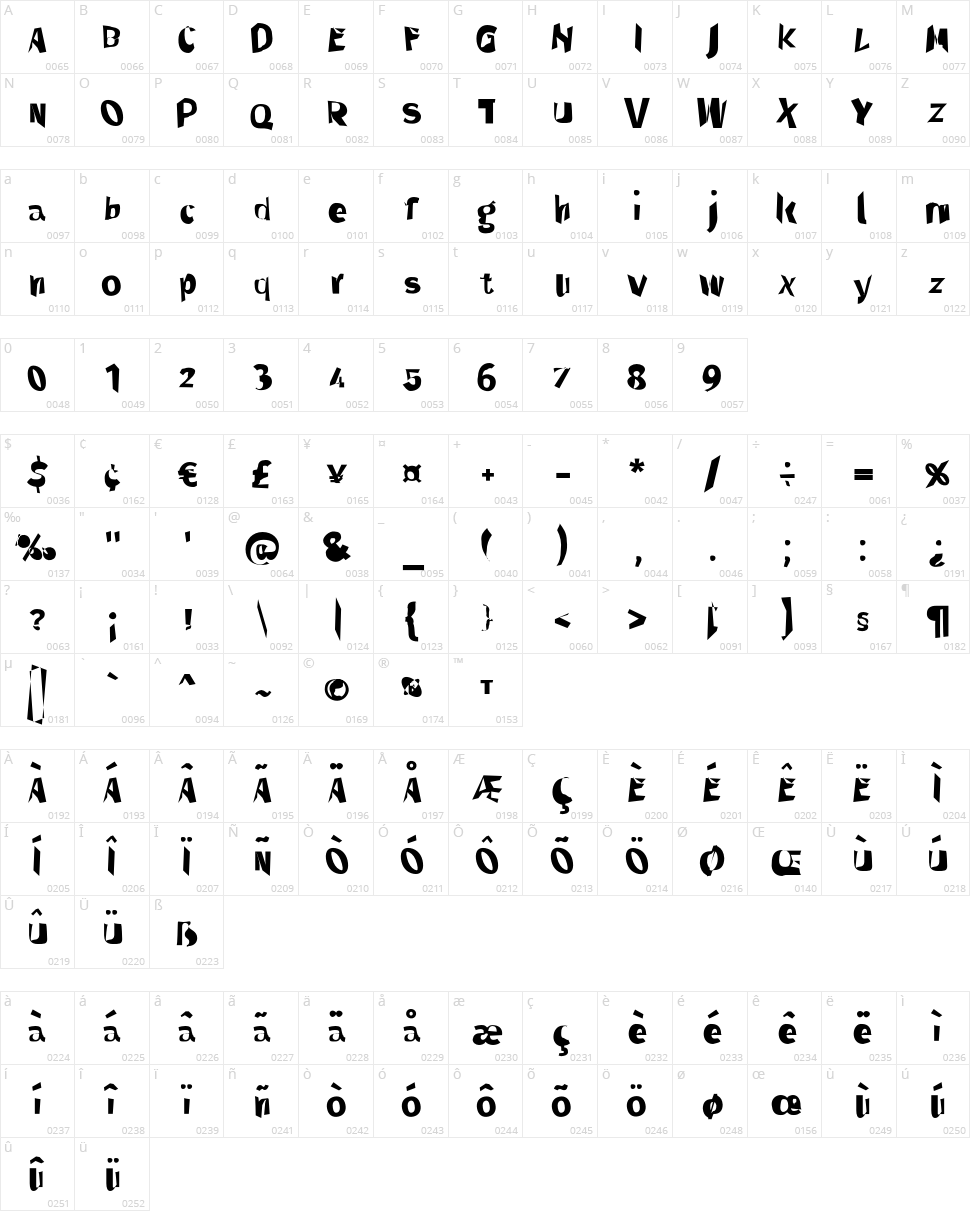 Through The Black Character Map