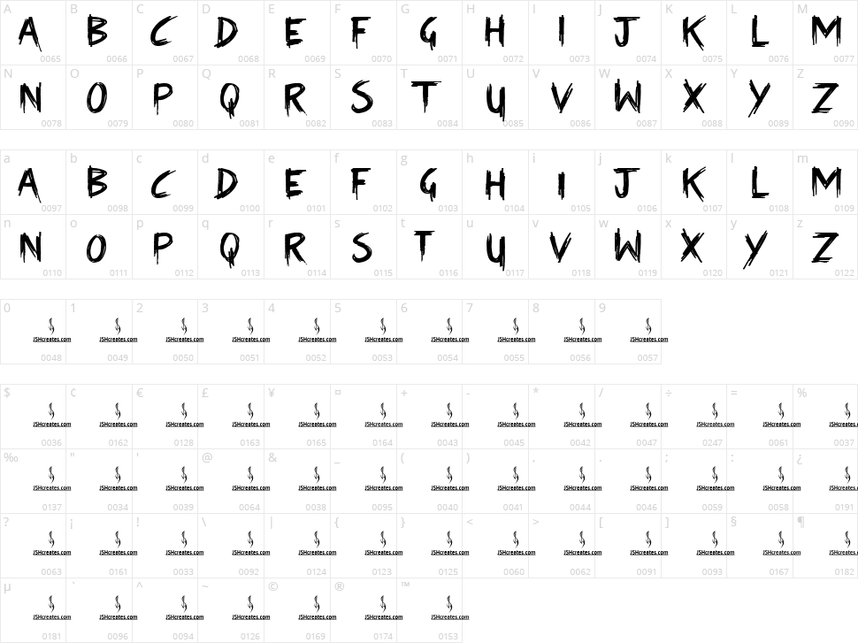Time Stop Character Map