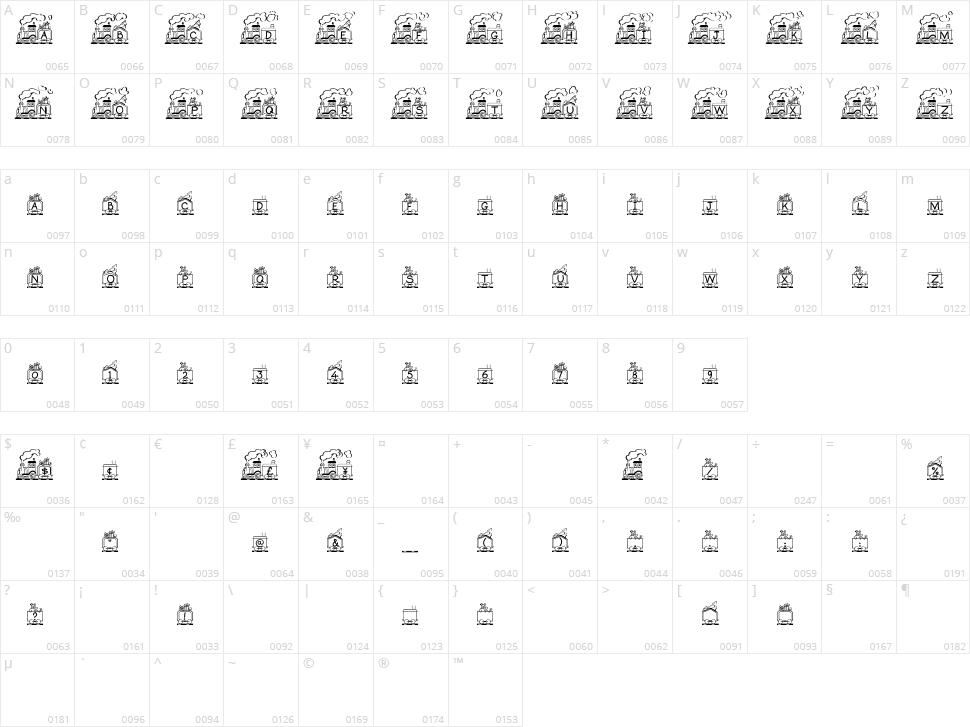 Toy Train Character Map