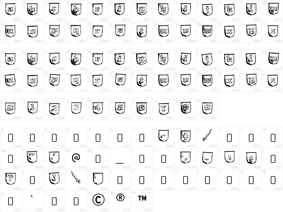 Troll Bait Character Map