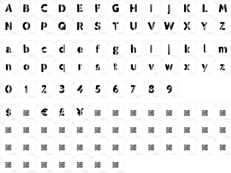 Tropic Disco Character Map