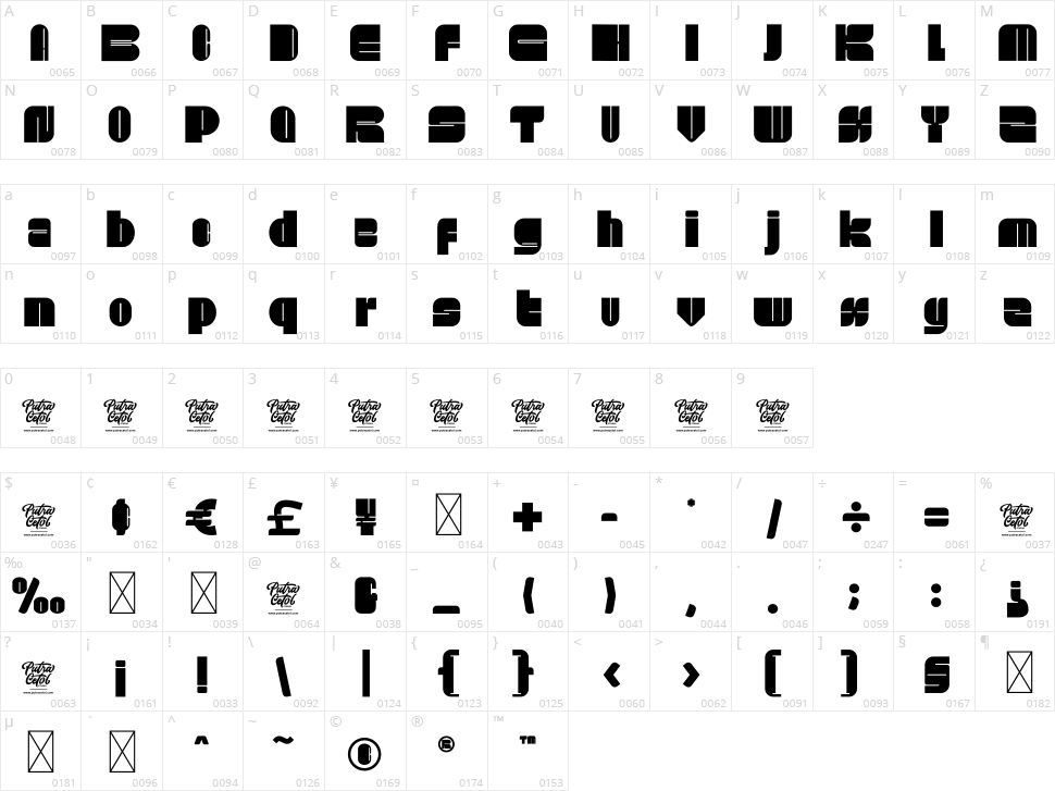 Truck Machine Character Map