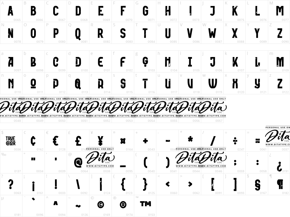 Truecolor Character Map