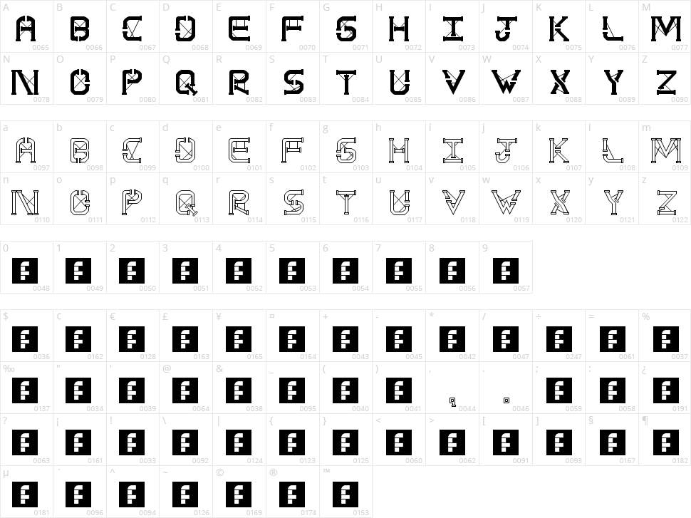 TS PipeStruct Plus Character Map