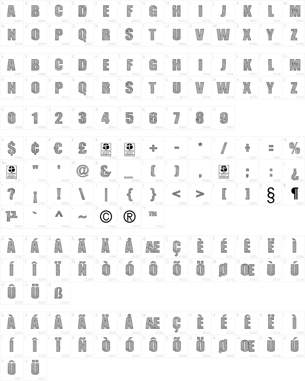 Typo Sketch Character Map