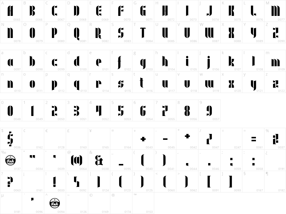 Underwear Protest Character Map