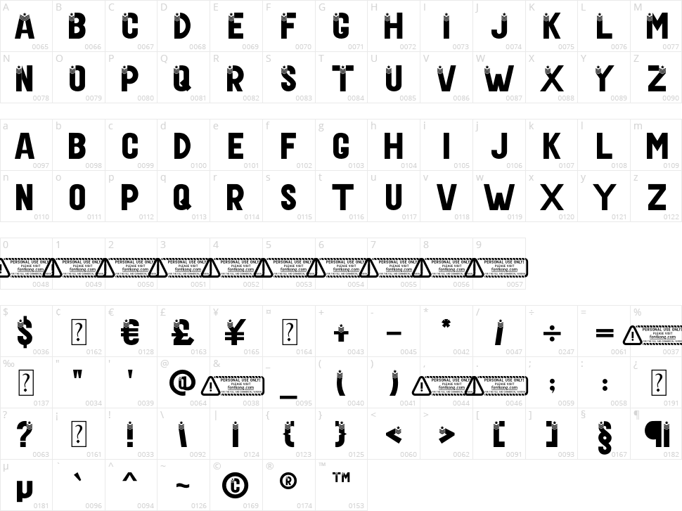 US Veteran Character Map