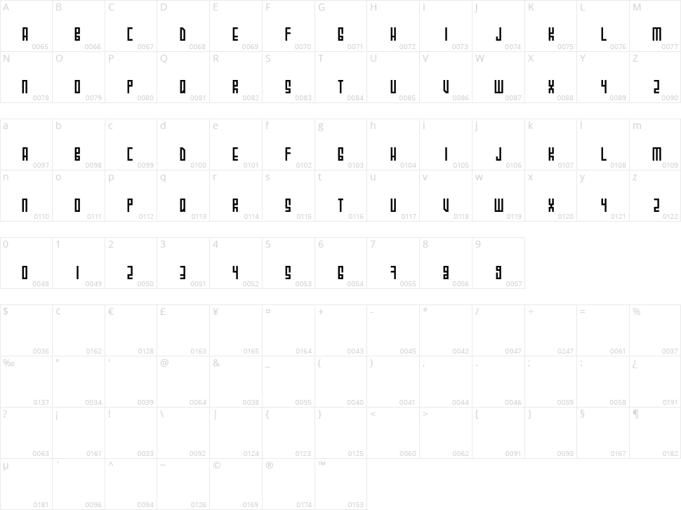 Uzbek Neue Luxation Character Map