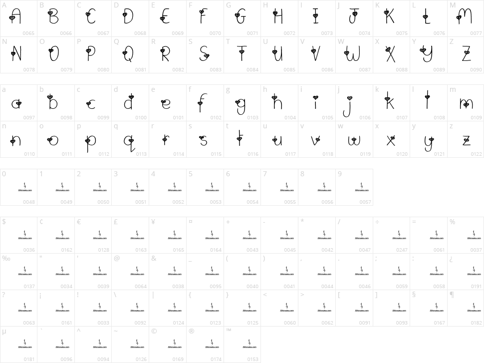 Valentine Loving Character Map