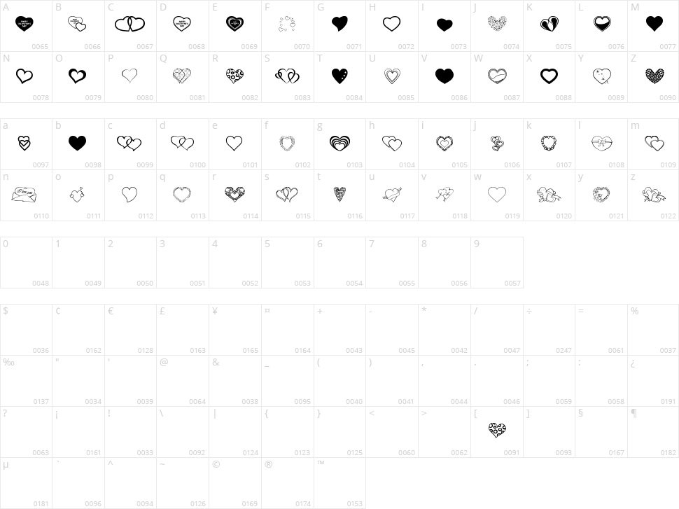 Vanlentines Day TFB Character Map