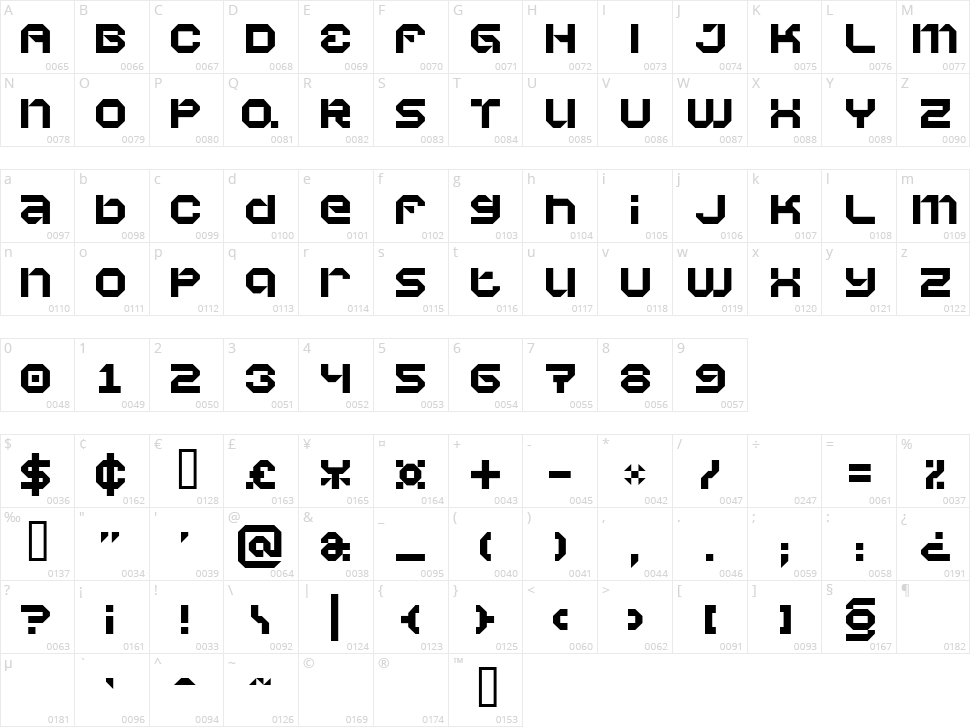 Vaporbyte Character Map