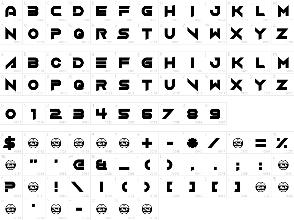 Vermin Vibes 4 Character Map