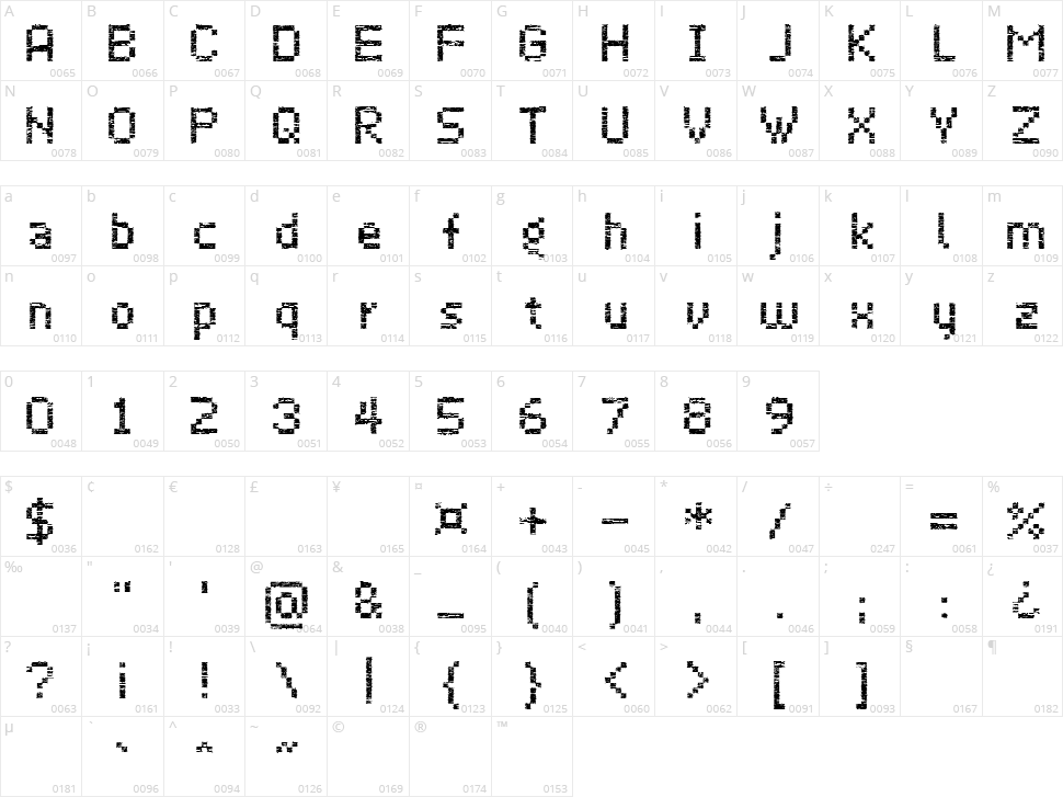 Virus 43 Character Map