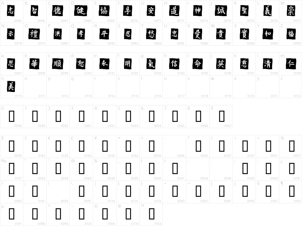 VT Mei Ornaments on Black Character Map