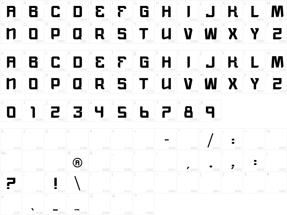VTKS Morning Rain Character Map
