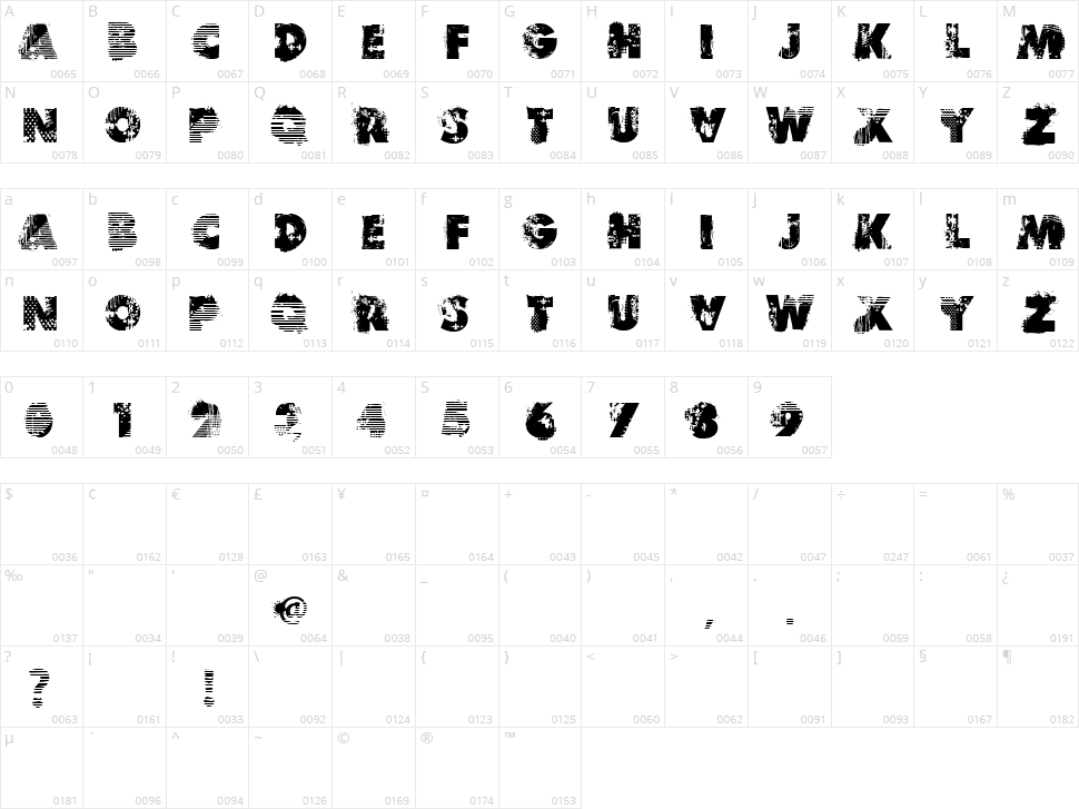 VTKS Reverso Character Map