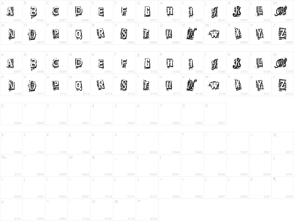 VTKS Xtra Character Map