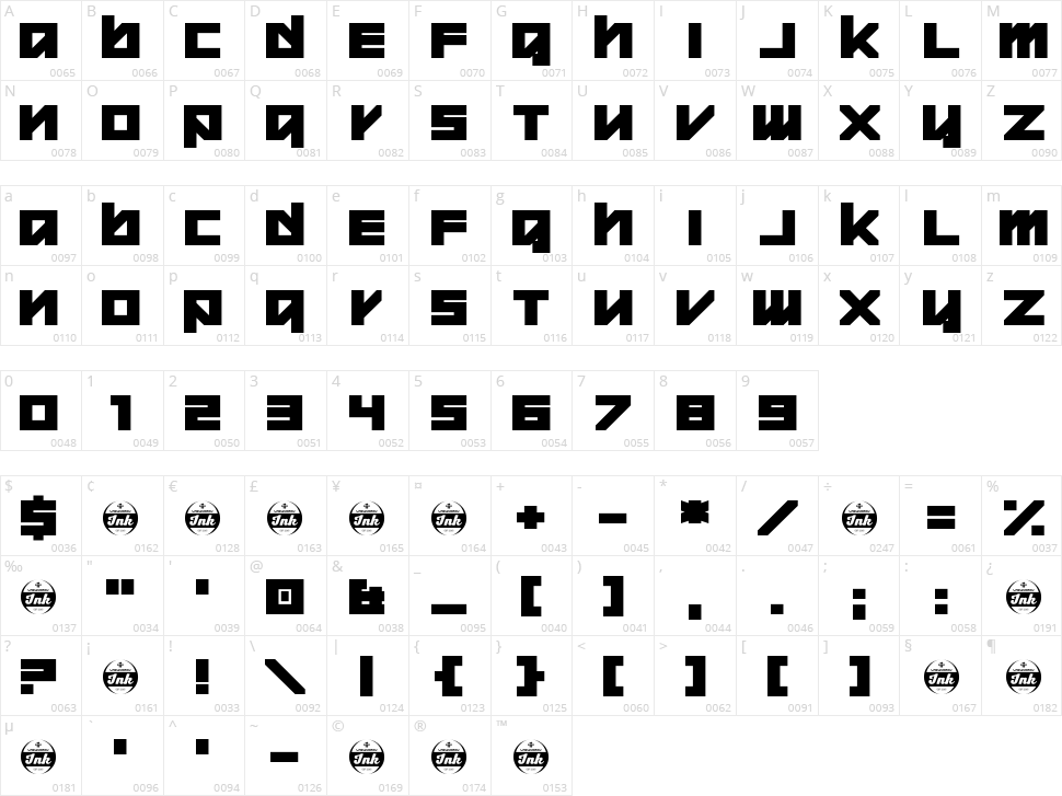 Warheed Character Map