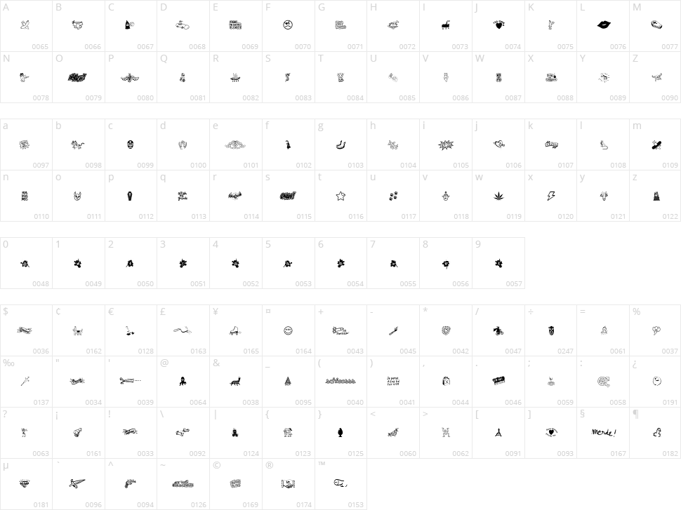 WC Schlaasss Character Map