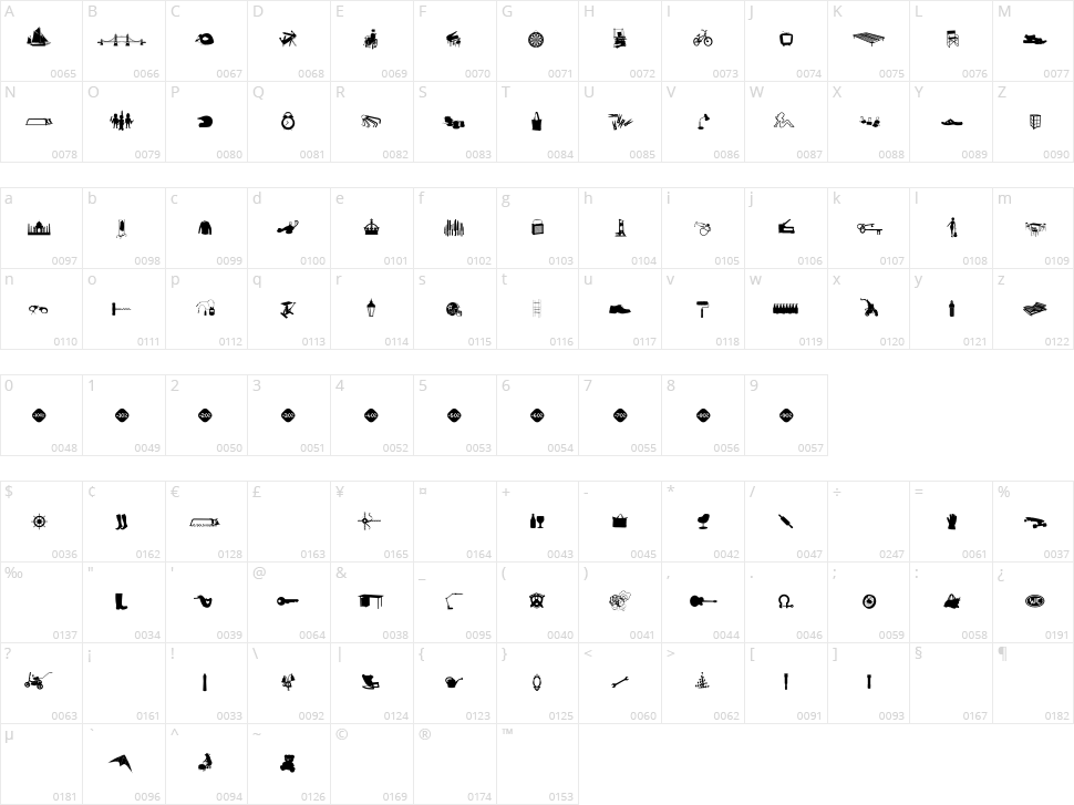 WC Sold Out B Bta Character Map