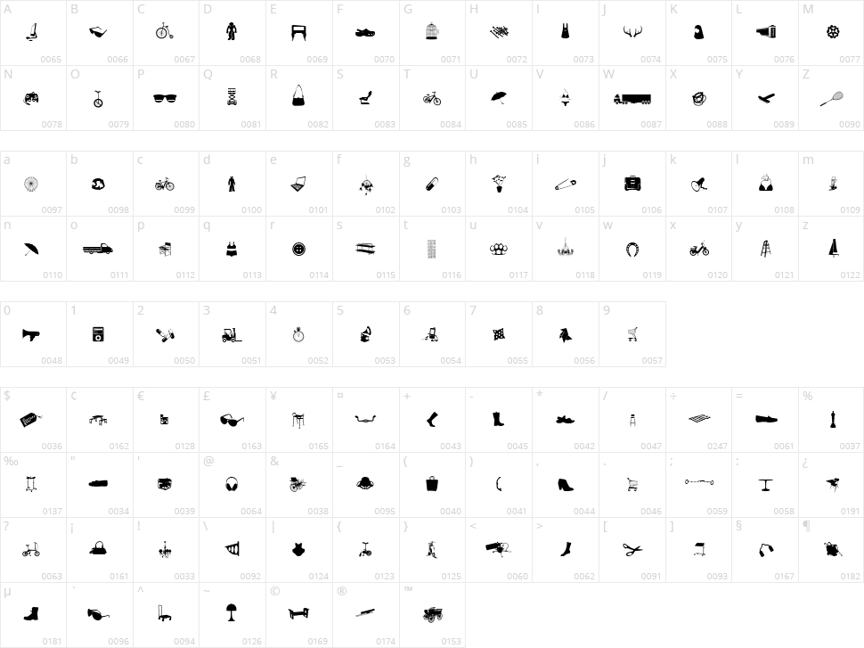 WC Sold Out E Bta Character Map
