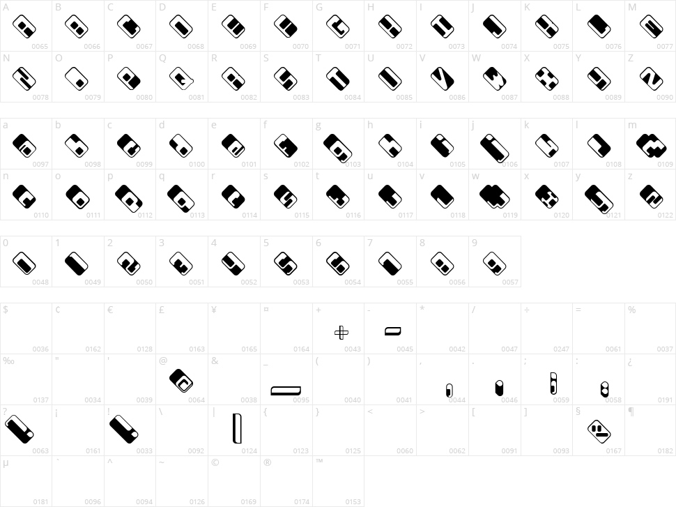 Wdrop07 Character Map