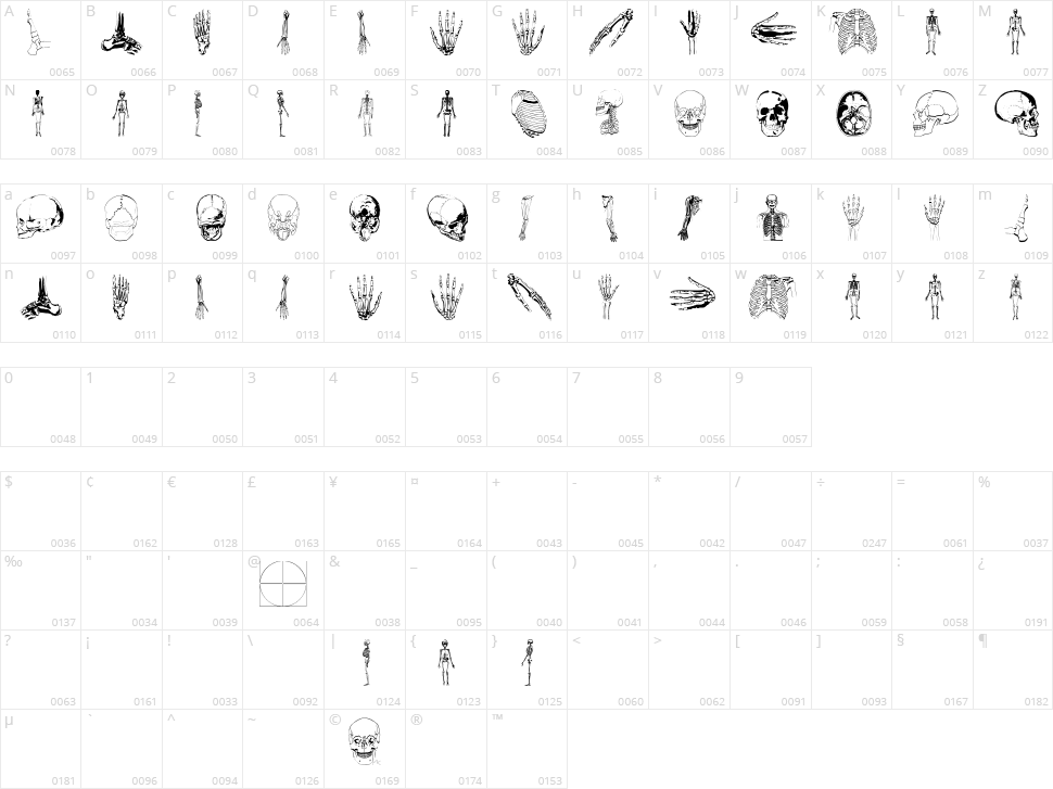 We Inside Character Map