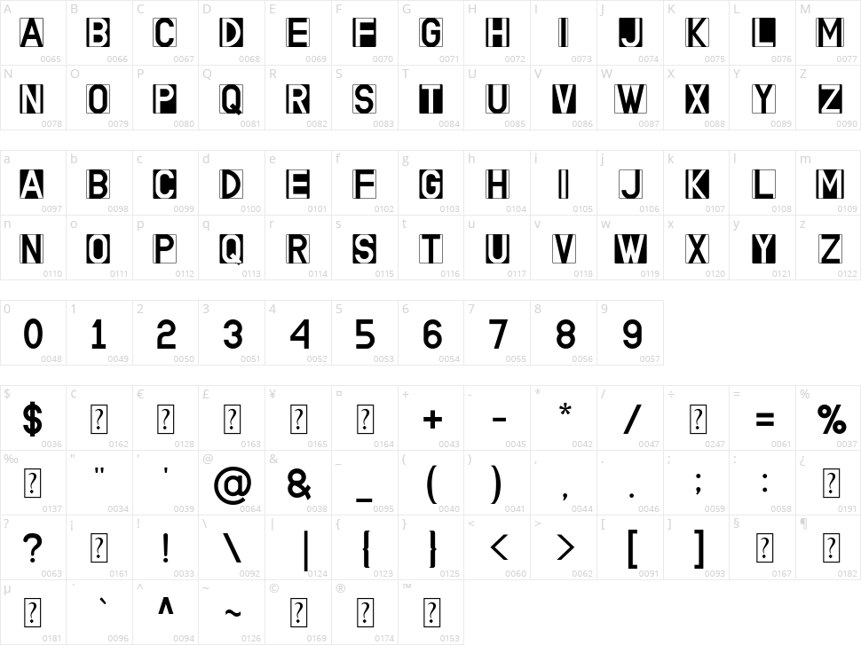 White And Black Character Map