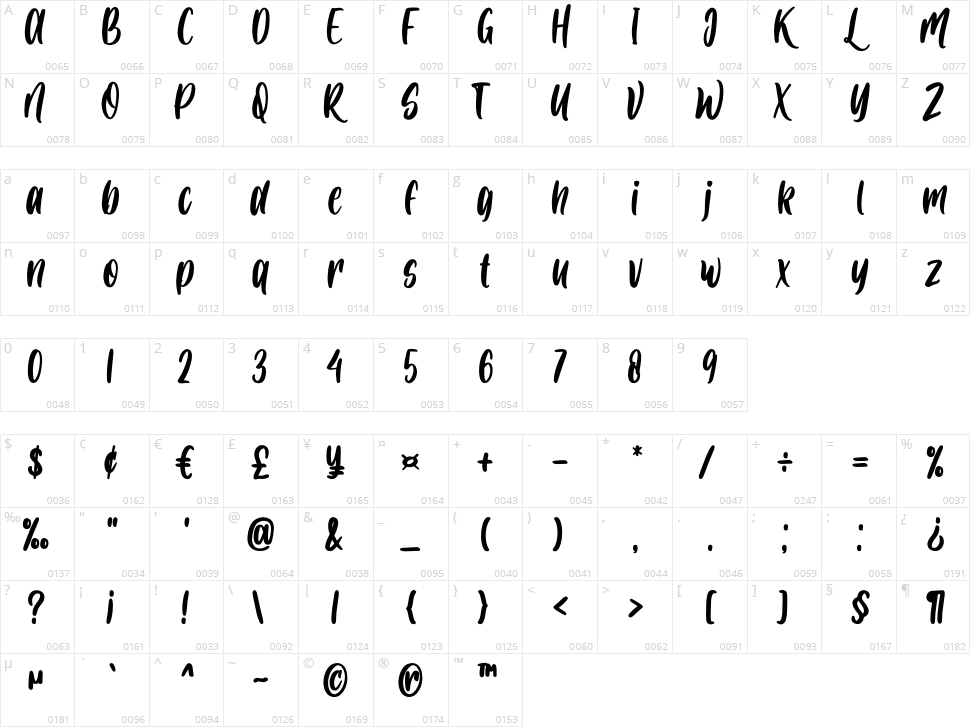 White Love Character Map