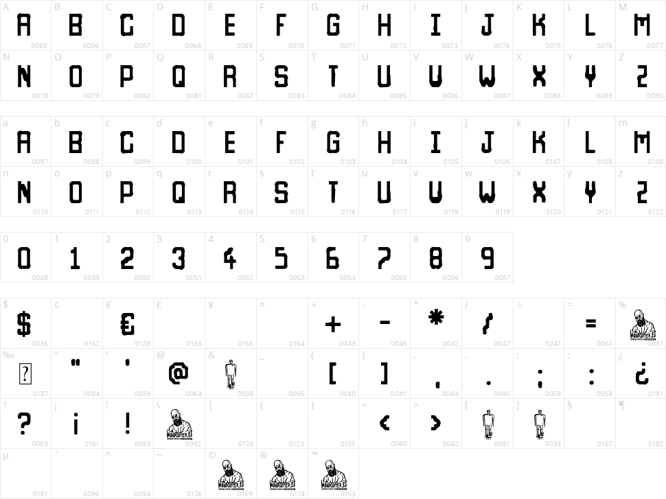 White Robot Character Map