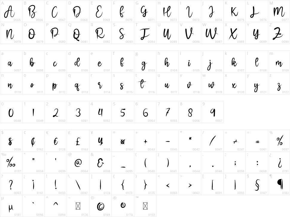 Winter Flower Character Map