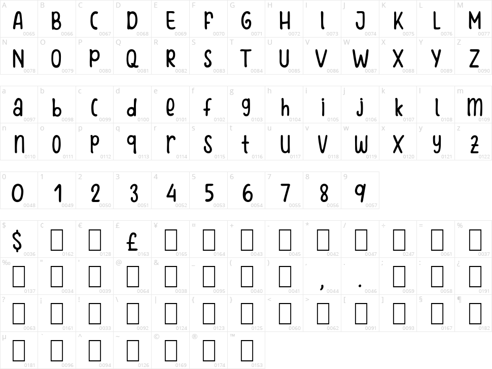 Winter Poppins Character Map