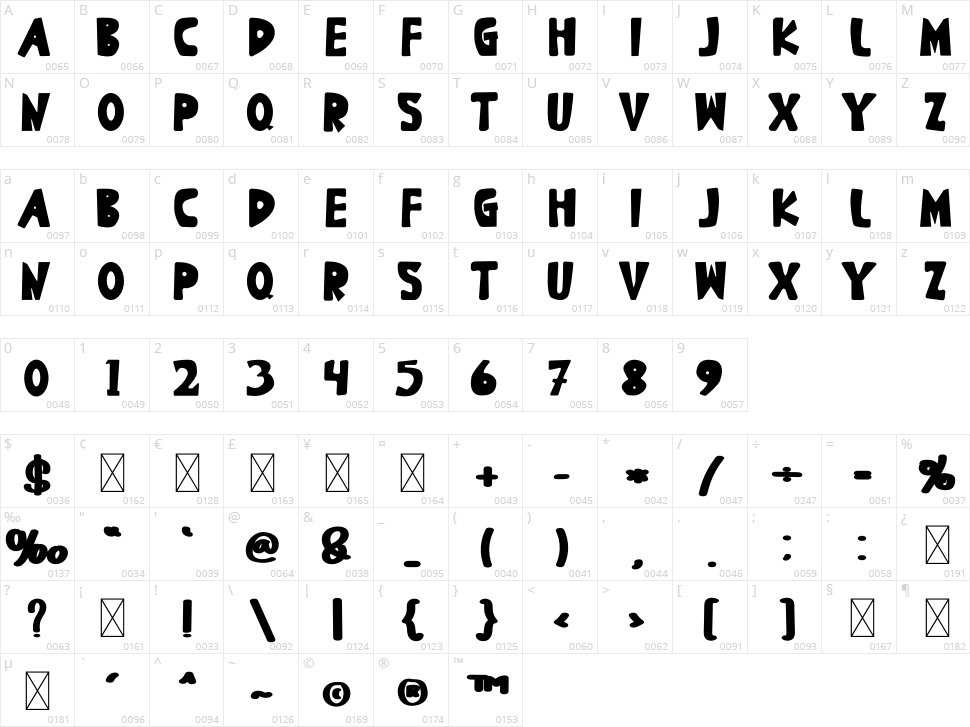 Winter White Character Map