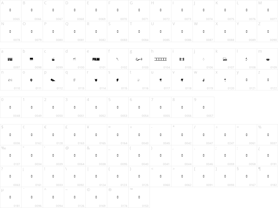 WM Drama 1 Character Map