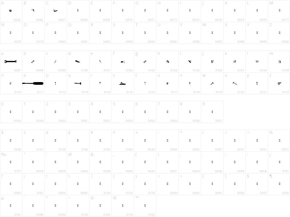 WM Tools 1 Character Map