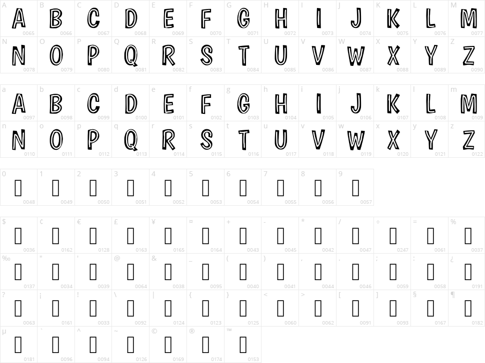 Wood Carved Character Map