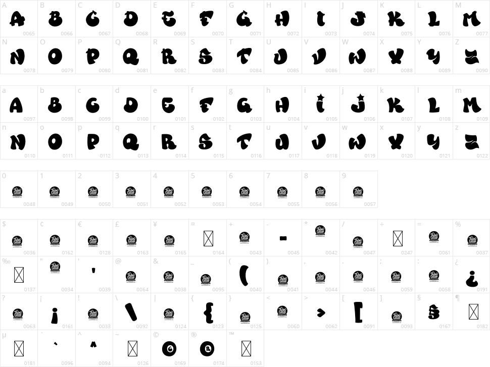 Yezisa Character Map