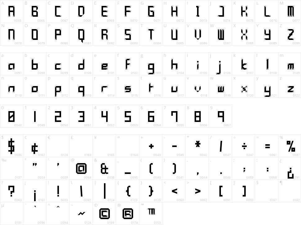 Ylee Polymnia Framed Character Map