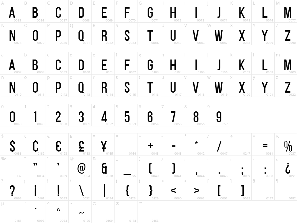 Z Bonus 01 Character Map