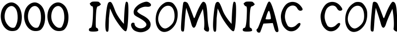 000 Insomniac Comic Dialogue Font