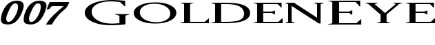 007 GoldenEye Font